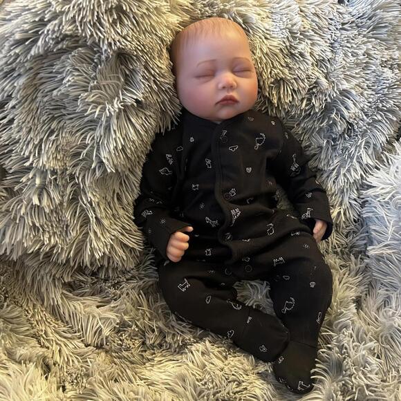 Reborn Baby Boy Doll 3/4 Silicone Limbs Cloth Body & Accessories (NEW) - Picture 3 of 13